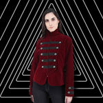 Dark Star Maroon Gothic Military Tailcoat (M/L) | Angel Clothing