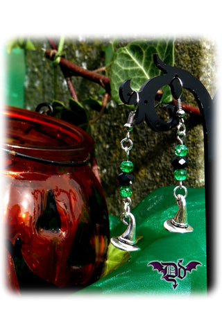 Dragophelion Designs Halloween Witch Hat Earrings | Angel Clothing