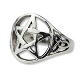 Echt etNox Celtic Pentagram Ring 925 Silver | Angel Clothing
