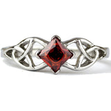 Echt etNox Celtic Crystal Zirconia Ring Red | Angel Clothing