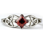 Echt etNox Celtic Crystal Zirconia Ring Red | Angel Clothing