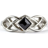 Echt etNox Celtic Crystal Zirconia Ring Black | Angel Clothing