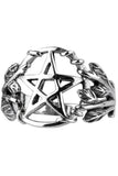 Echt etNox Gothic Pentagram Ring Sterling Silver | Angel Clothing