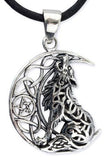Echt etNox Howling Wolf in Moon pendant 925 silver | Angel Clothing