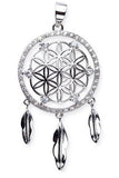 Echt LuxXL Dream Catcher Sterling Silver Pendant with Zirconia | Angel Clothing