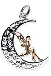 Echt LuxXL Sterling Silver Elf in Moon Pendant | Angel Clothing