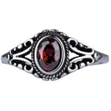 etNox Ornament Red Zirconia Ring | Angel Clothing