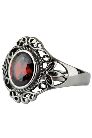 Echt etNox Red Victorian Goth Ring | Angel Clothing