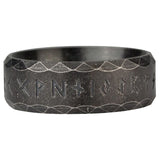 Echt etNox Black Runes Ring | Angel Clothing