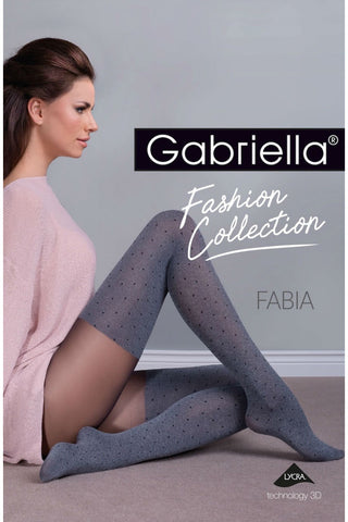 Gabriella Fabia Tights Melange/Grey | Angel Clothing