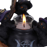 Familiar Cauldron Witches Cat Candle Holder | Angel Clothing