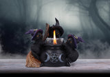 Familiar Cauldron Witches Cat Candle Holder | Angel Clothing