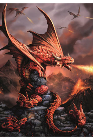 Anne Stokes Fire Dragon Card | Angel Clothing
