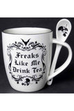Alchemy Freaks Like Me Drink Tea Mug and Spoon Set | Angel Clothing
