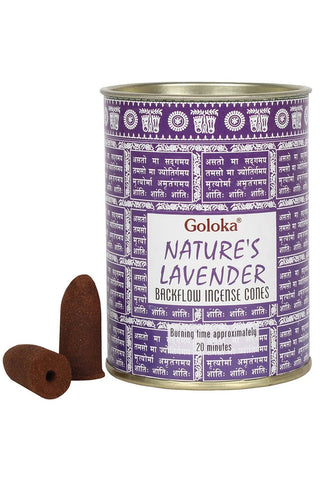 Goloka Lavender Backflow Incense Cones | Angel Clothing