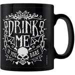 Drink Me If You Dare Black Mug | Angel Clothing