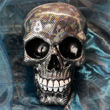 Holographic Silver Fishnet Skull | Angel Clothing