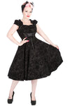 H&R London Black Flocked Victorian Dress | Angel Clothing