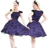 H&R London Purple Evening Swing Dress | Angel Clothing