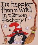 Im Happier Than A Witch in a Broom Factory Card | Angel Clothing
