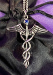 Jewels of Atum Ra Caduceus Pendant | Angel Clothing