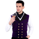 Joshua Purple Velvet Steampunk Waistcoat | Angel Clothing