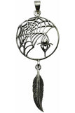 Lisa Parker Spider Feather Dreamcatcher Pendant Silver | Angel Clothing