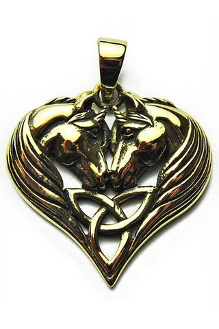 Lisa Parker Unicorn Heart Pendant Bronze | Angel Clothing
