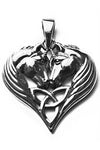 Lisa Parker Unicorn Heart Pendant Silver | Angel Clothing
