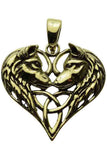 Lisa Parker Wolves Heart Pendant Bronze | Angel Clothing