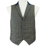 Masaki Brown Checked Steampunk Waistcoat (40, 48, 50) | Angel Clothing