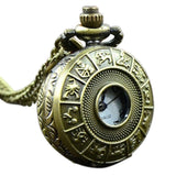 Miniature Zodiac Steampunk Pocket Watch Necklace | Angel Clothing