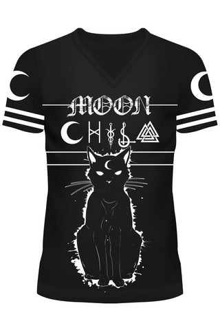 Moon Kitty Varsity Tshirt | Angel Clothing