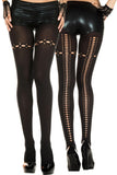 Music Legs Ripped Net Holes Tights | Angel Clothing