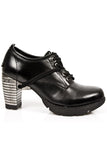 New Rock Black Trail Heeled Shoes M.TR011-S3 | Angel Clothing
