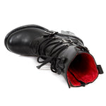 New Rock Black Leather Boots, NEOTYRE05 Neotyre Sole | Angel Clothing