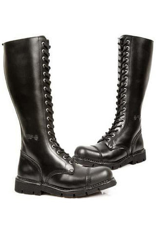 New Rock Military Laced Boots M.NEWMILI19-S1 | Angel Clothing