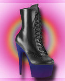 Pleaser ADORE 1020BP Black Blue Boots | Angel Clothing