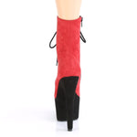 Pleaser ADORE 1020FSTT Red Black Boots | Angel Clothing