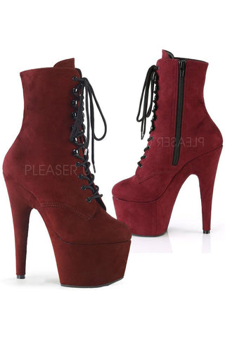 Pleaser ADORE-1020FS Boots Burgundy | Angel Clothing