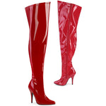 Pleaser Pink Label SEDUCE-3000WC Boots Red | Angel Clothing