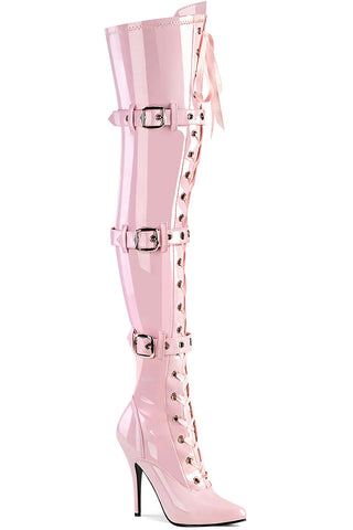 Pleaser SEDUCE 3028 Boots Pink | Angel Clothing