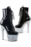Pleaser Silver Glitter ADORE-1020LG Boots | Angel Clothing