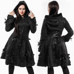 Poizen Alice Black Rose Coat | Angel Clothing