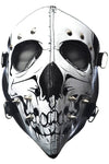 Poizen White Skull Full Face Mask | Angel Clothing