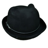 Poizen Kitty Bowler Hat Black | Angel Clothing