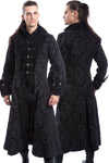 Poizen Black Brocade Quentin Coat (S, M) | Angel Clothing