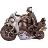 Rebel Rider Bronze Skeleton Biker Figurine | Angel Clothing