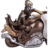 Rebel Rider Bronze Skeleton Biker Figurine | Angel Clothing
