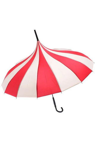 Red and Cream Pagoda Umbrella / Parasol | Angel Clothing